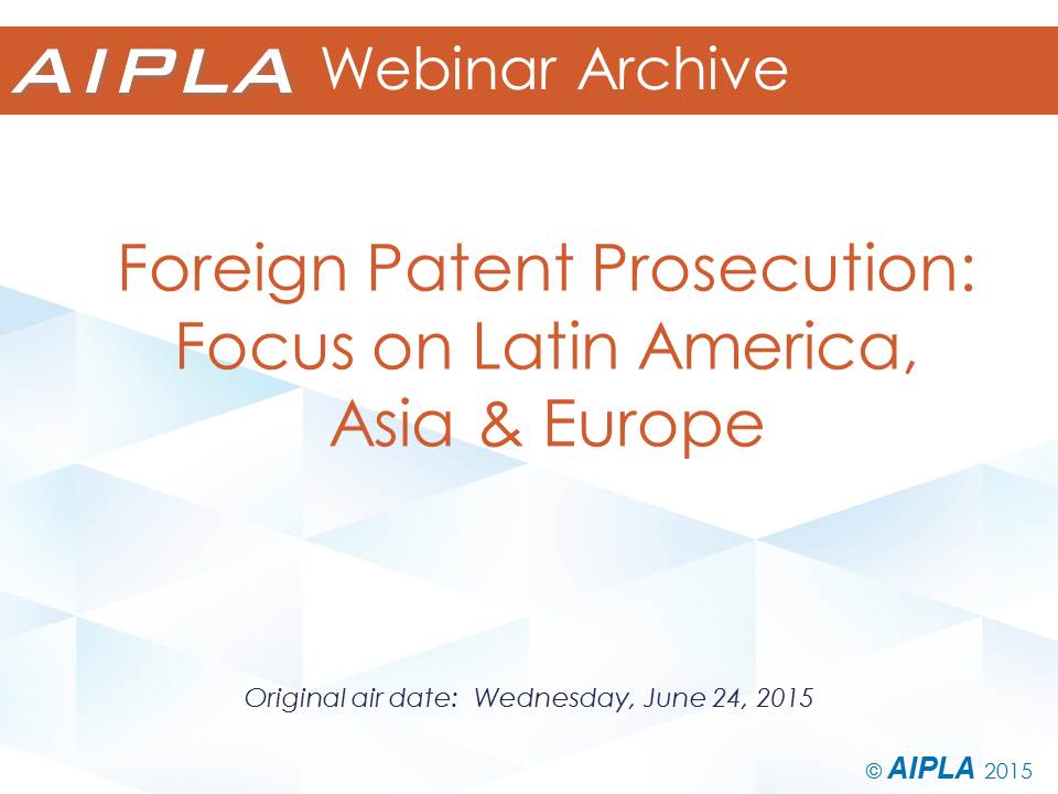 Foreign Patent Prosecution